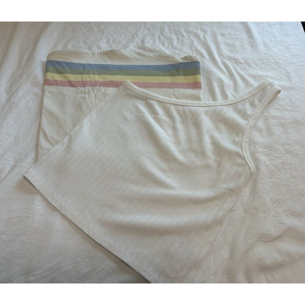 Lot Of 2 Tank Top Tube Top Summer Retro Resort Wear Festival Western Size L